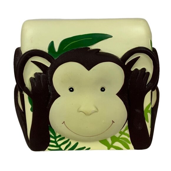 Monkeying Around Resin Tissue Box Cover Kids Bathroom Bedroom Heavy Jungle Theme - Picture 4 of 7
